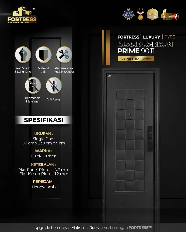 Signature Series - Single Door - BLACK CARBON PRIME 90.11 - Warna Black Carbon