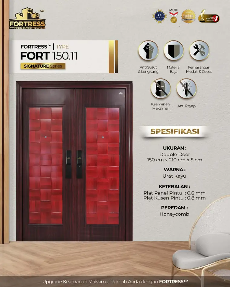 Signature Series - Double Door - FORT 150.11 - Warna Urat Kayu