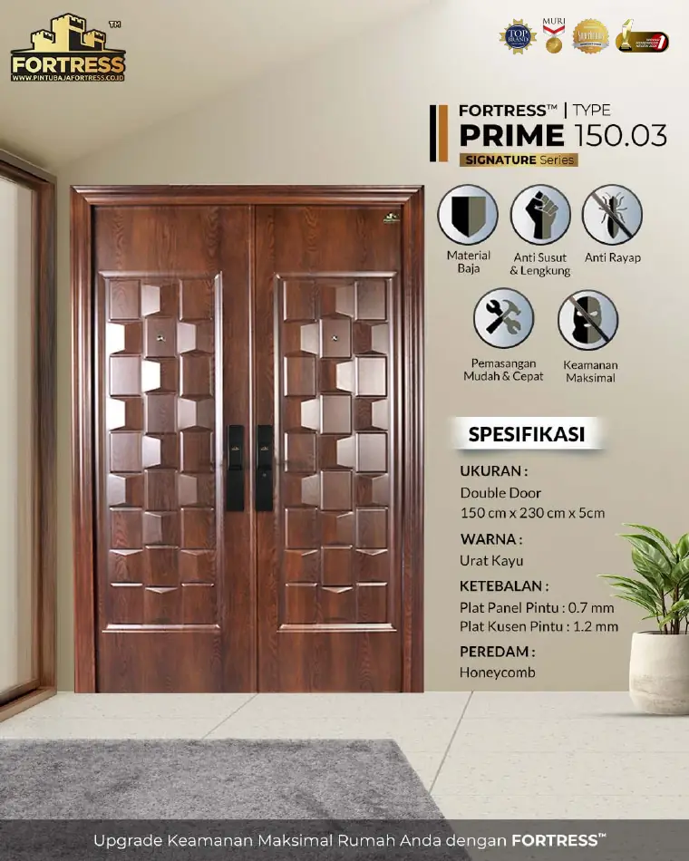 Signature Series - Double Door - PRIME 150.03 - Warna Urat Kayu