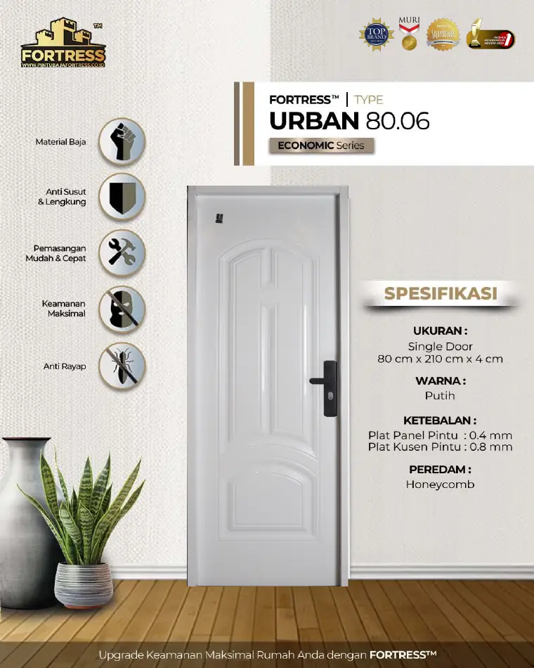 Economic Series - Single Door - URBAN 80.06 - Warna Putih