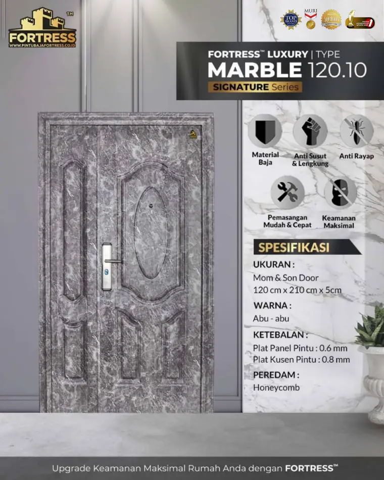 Signature Series - Mom & Son Door - MARBLE 120.10 - Warna Abu-abu