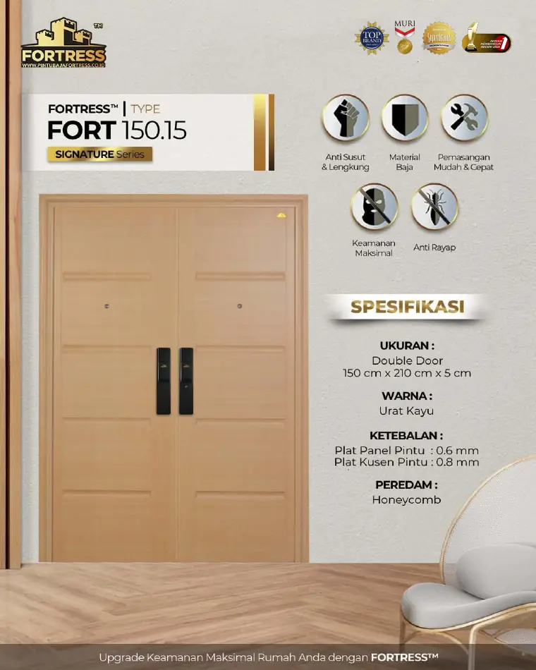 Signature Series - Double Door - FORT 150.15 - Warna Urat Kayu