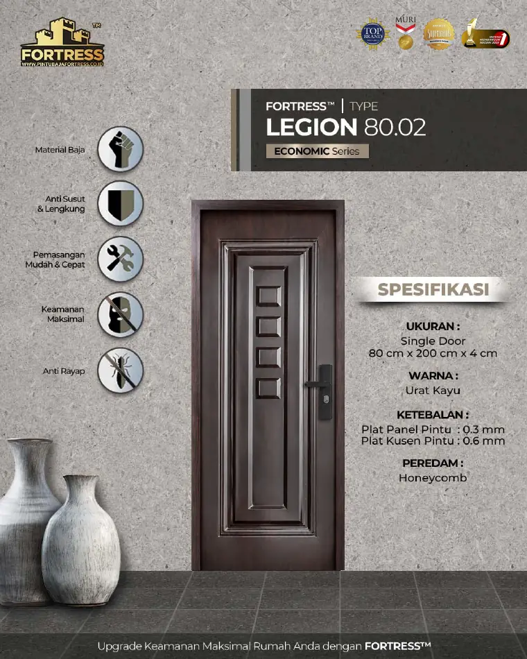 Economic Series - Single Door - LEGION 80.02 - Warna Urat Kayu