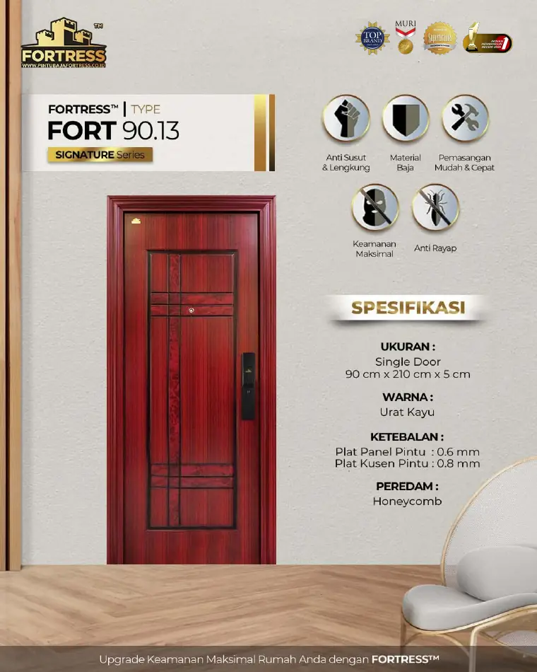Signature Series - Single Door - FORT 90.13 - Warna Urat Kayu
