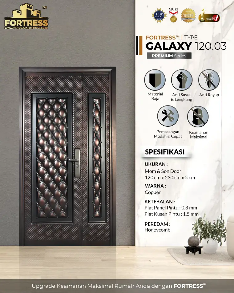 Premium Series - Mom & Son Door - GALAXY 120.03 - Warna Copper