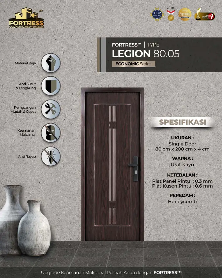 Economic Series - Single Door - LEGION 80.05 - Warna Urat Kayu