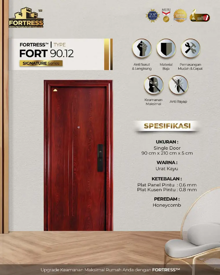 Signature Series - Single Door - FORT 90.12 - Warna Urat Kayu