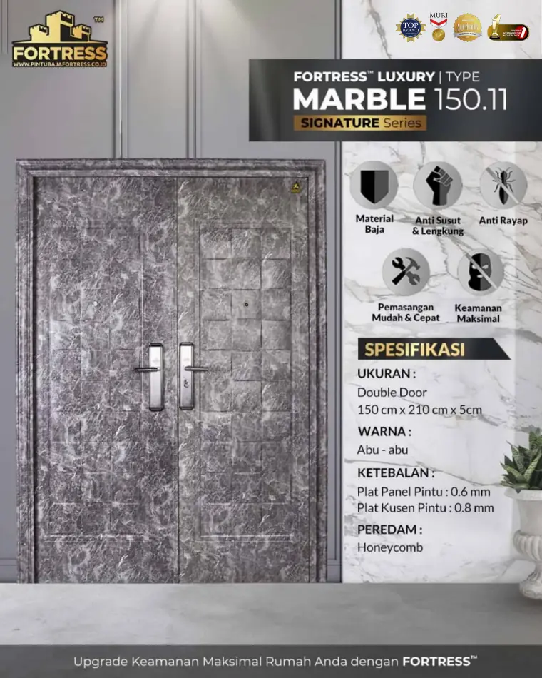 Signature Series - Double Door - MARBLE 150.11 - Warna Abu-abu