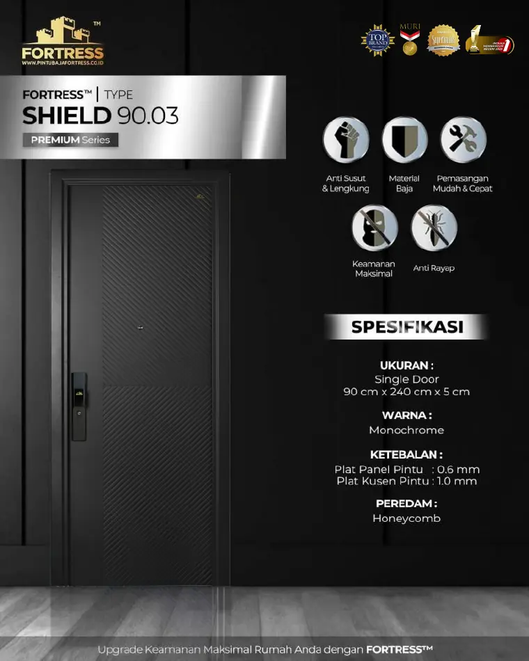 Premium Series - Single Door - SHIELD 90.03 - Warna Monochrome