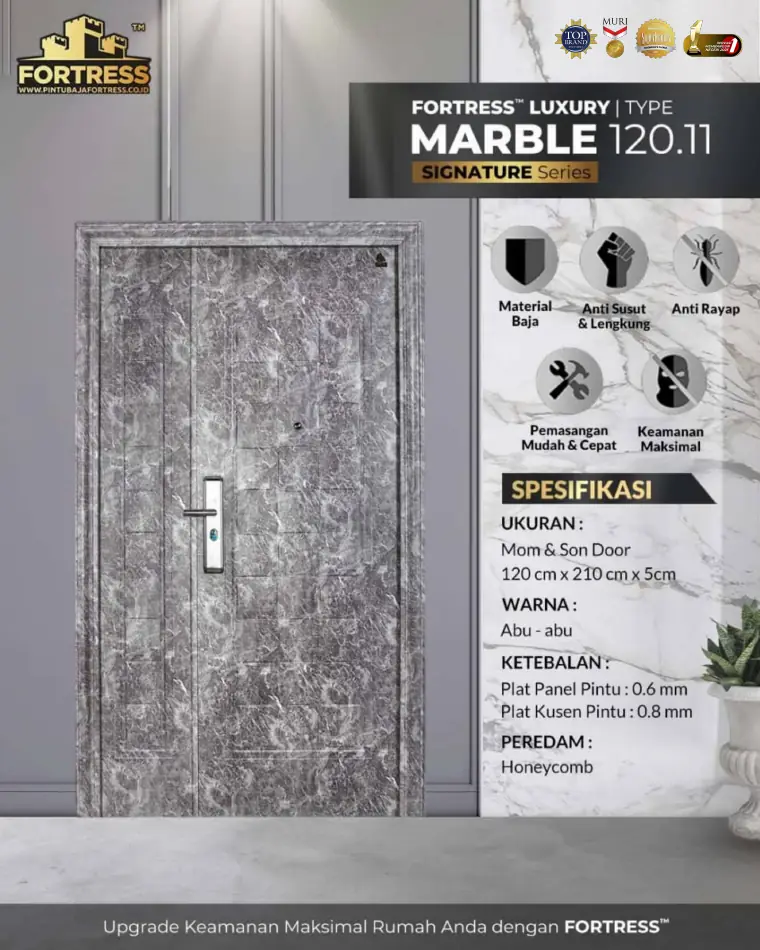 Signature Series - Mom & Son Door - MARBLE 120.11 - Warna Abu-abu
