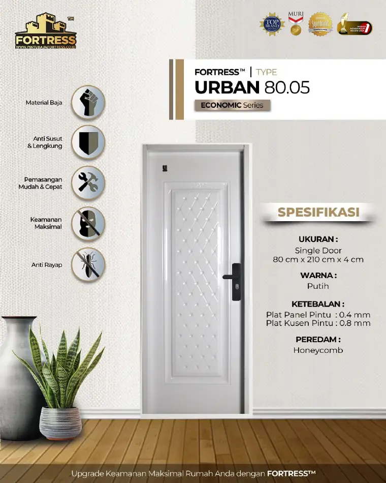 Economic Series - Single Door - URBAN 80.05 - Warna Putih