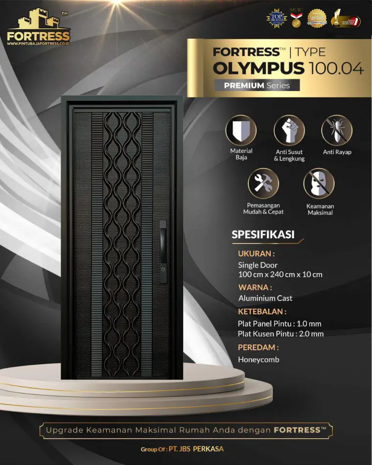 Premium Series - Single Door - OLYMPUS 100.04 - Warna Aluminium Cast