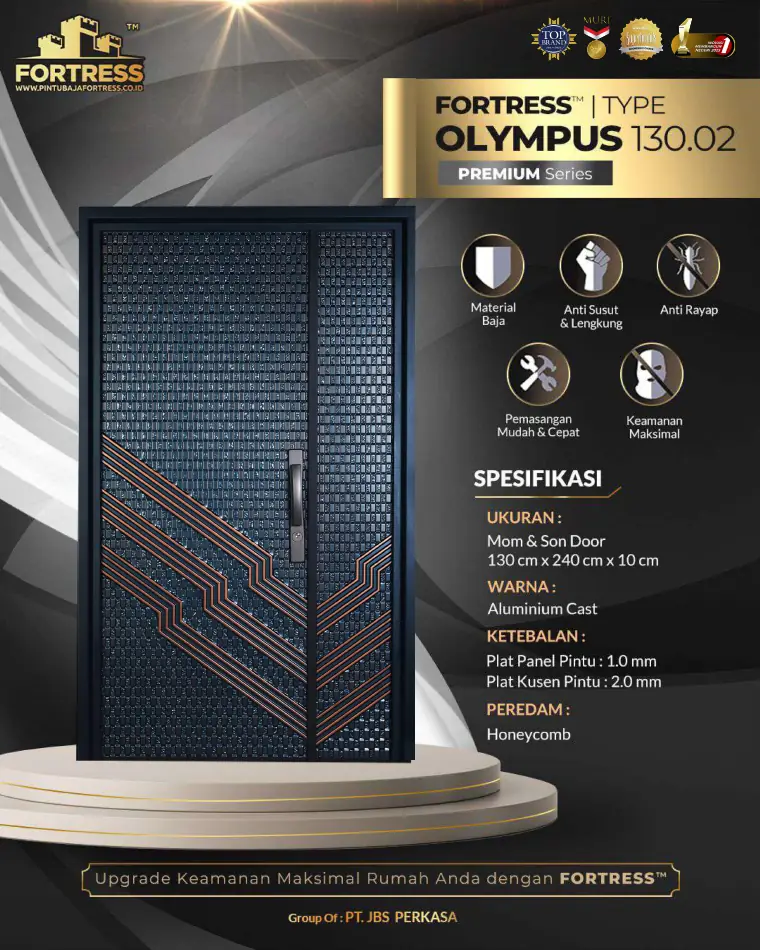 Premium Series - Mom & Son Door - OLYMPUS 130.02 - Warna Aluminium Cast