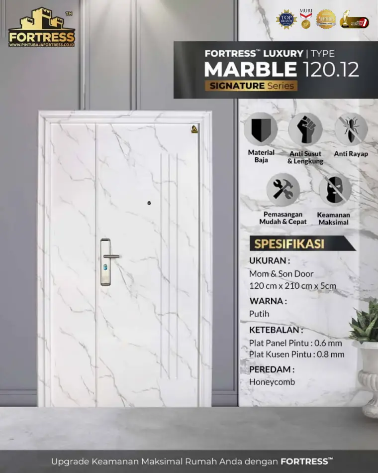 Signature Series - Mom & Son Door - MARBLE 120.12 - Warna Putih