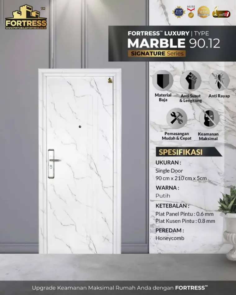 Signature Series - Single Door - MARBLE 90.12 - Warna Putih