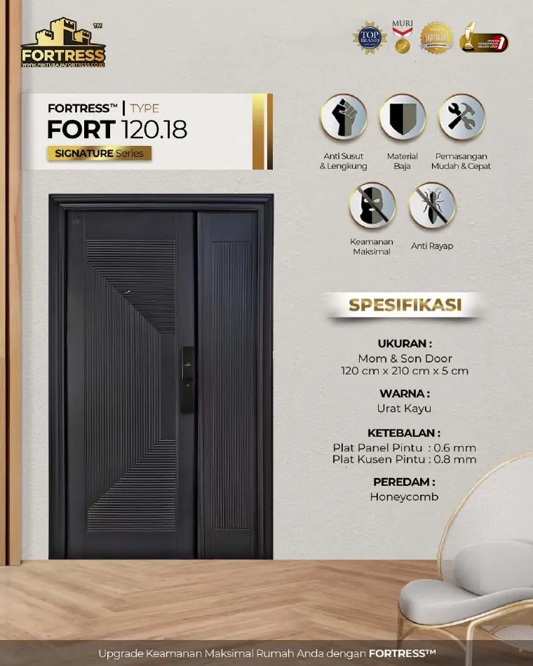 Signature Series - Mom & Son Door - FORT 120.18 - Warna Urat Kayu