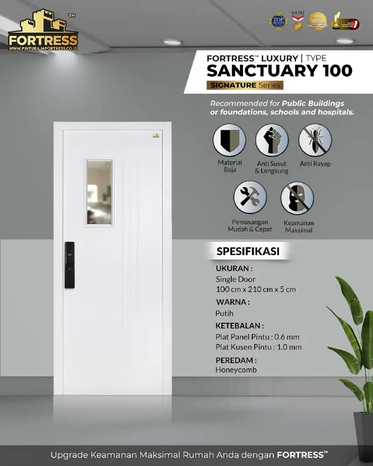 Signature Series - Single Door - SANCTUARY 100 - Warna Putih