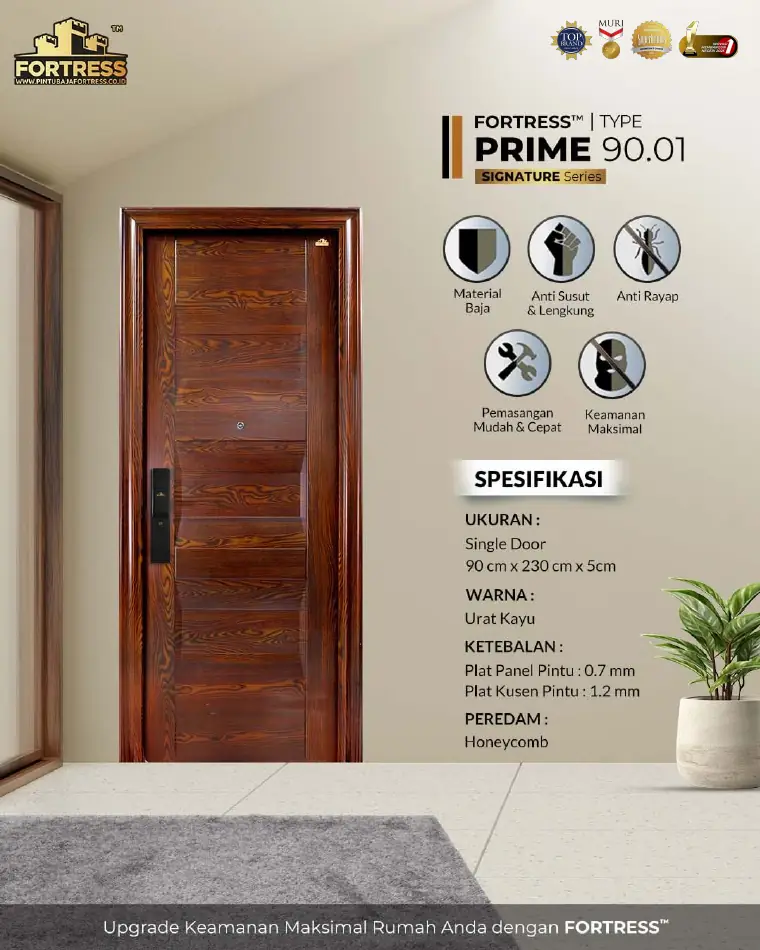 Signature Series - Single Door - PRIME 90.01 - Warna Urat Kayu