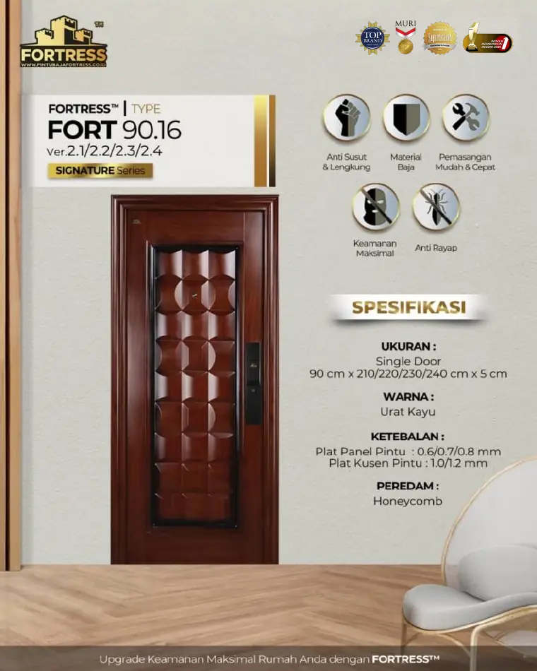 Signature Series - Single Door - FORT 90.16 - Warna Urat Kayu