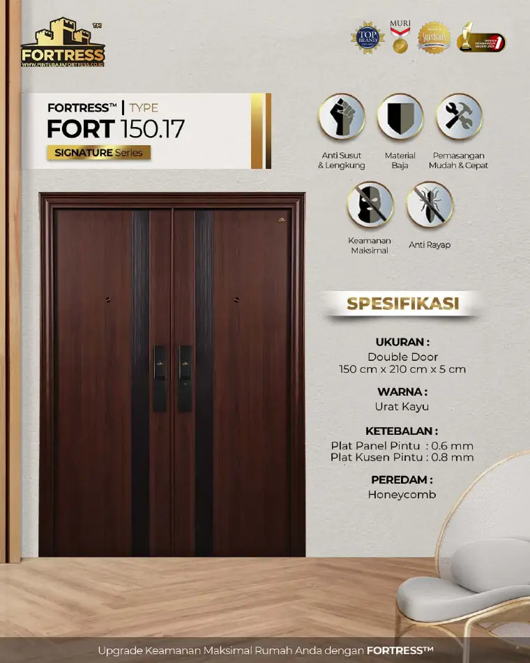 Signature Series - Double Door - FORT 150.17 - Warna Urat Kayu