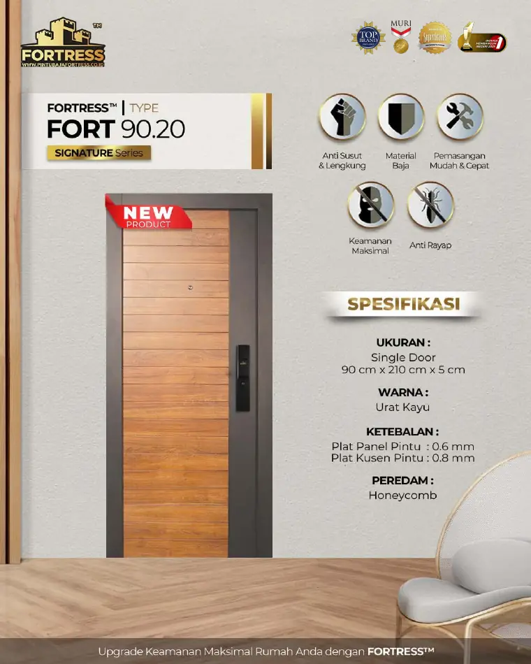 Signature Series - Single Door - FORT 90.20 - Warna Urat Kayu