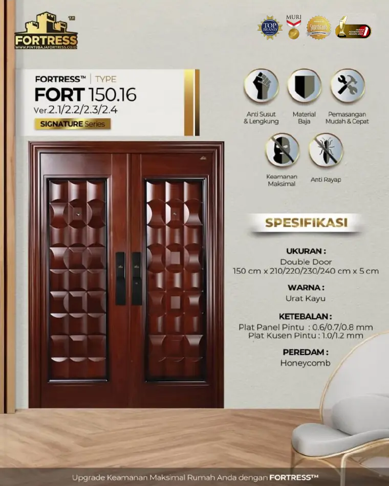 Signature Series - Double Door - FORT 150.16 - Warna Urat Kayu
