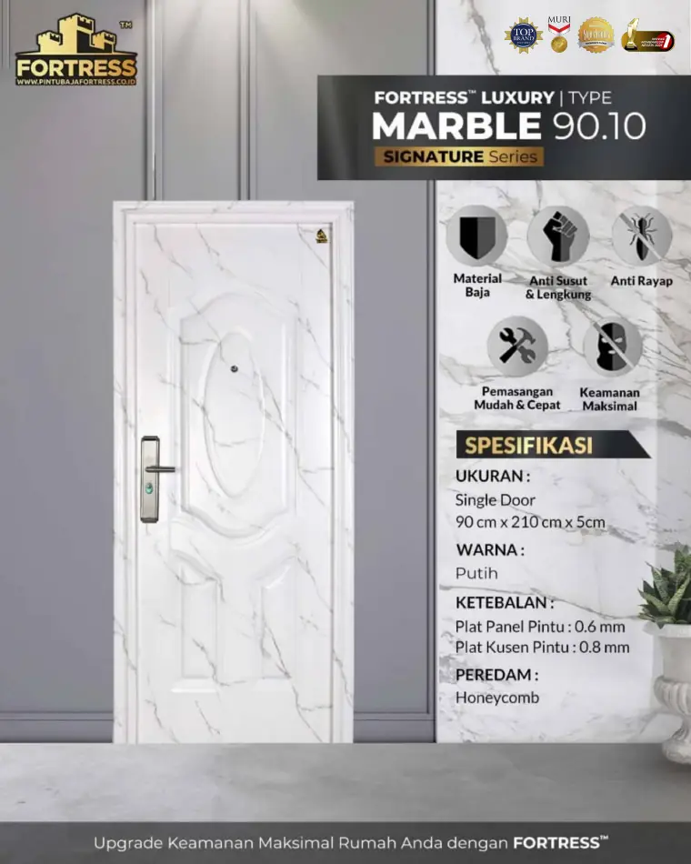 Signature Series - Single Door - MARBLE 90.10 - Warna Putih
