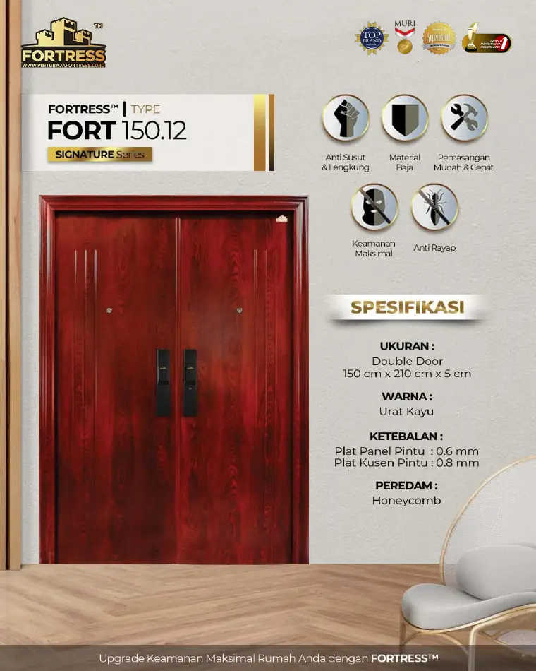 Signature Series - Double Door - FORT 150.12 - Warna Urat Kayu