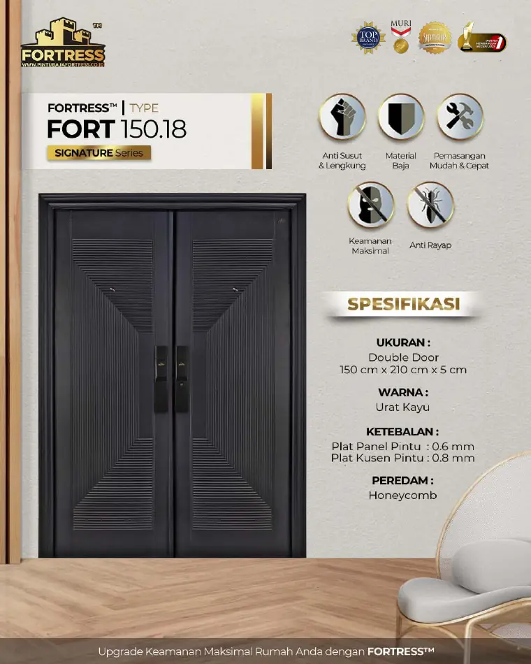 Signature Series - Double Door - FORT 150.18 - Warna Urat Kayu