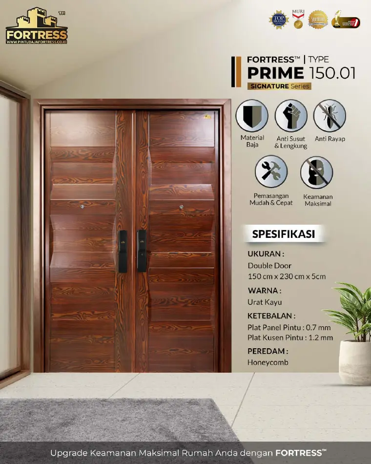 Signature Series - Double Door - PRIME 150.01 - Warna Urat Kayu