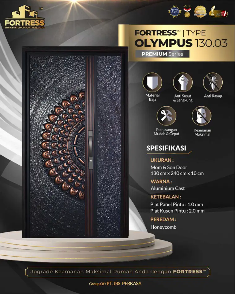 Premium Series - Mom & Son Door - OLYMPUS 130.03 - Warna Aluminium Cast