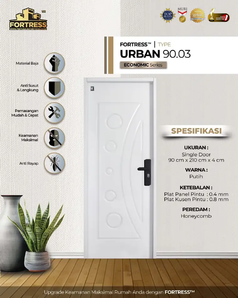 Economic Series - Single Door - URBAN 90.03 - Warna Putih