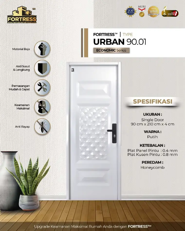 Economic Series - Single Door - URBAN 90.01 - Warna Putih