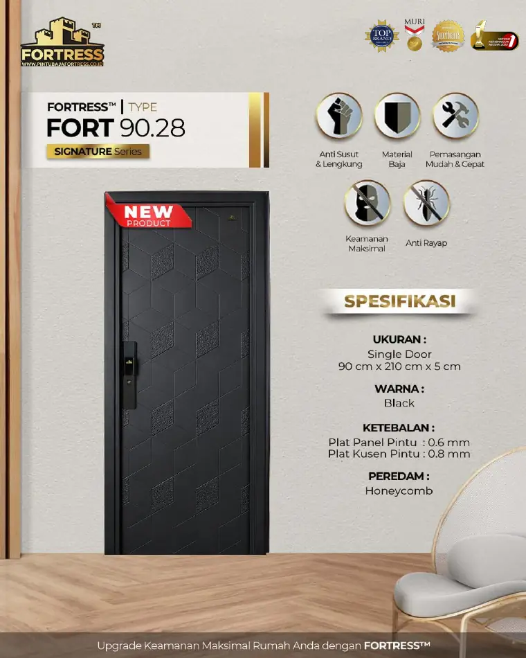 Signature Series - Single Door - FORT 90.28 - Warna Black