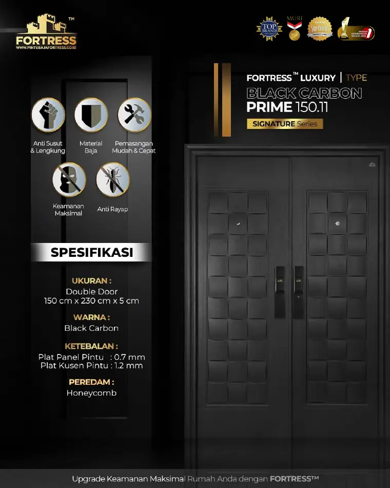 Signature Series - Double Door - BLACK CARBON PRIME 150.11 - Warna Black Carbon