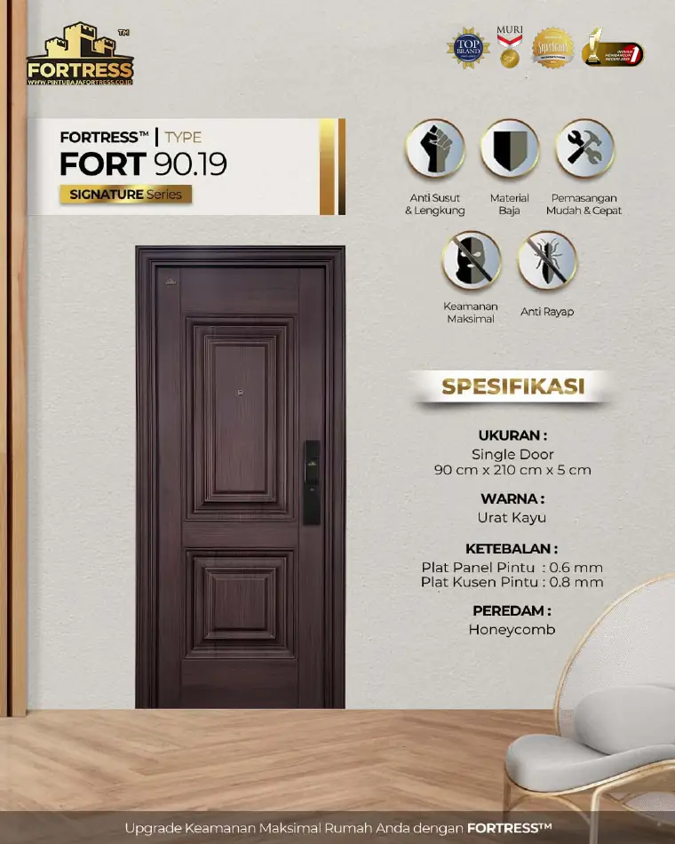Signature Series - Single Door - FORT 90.19 - Warna Urat Kayu