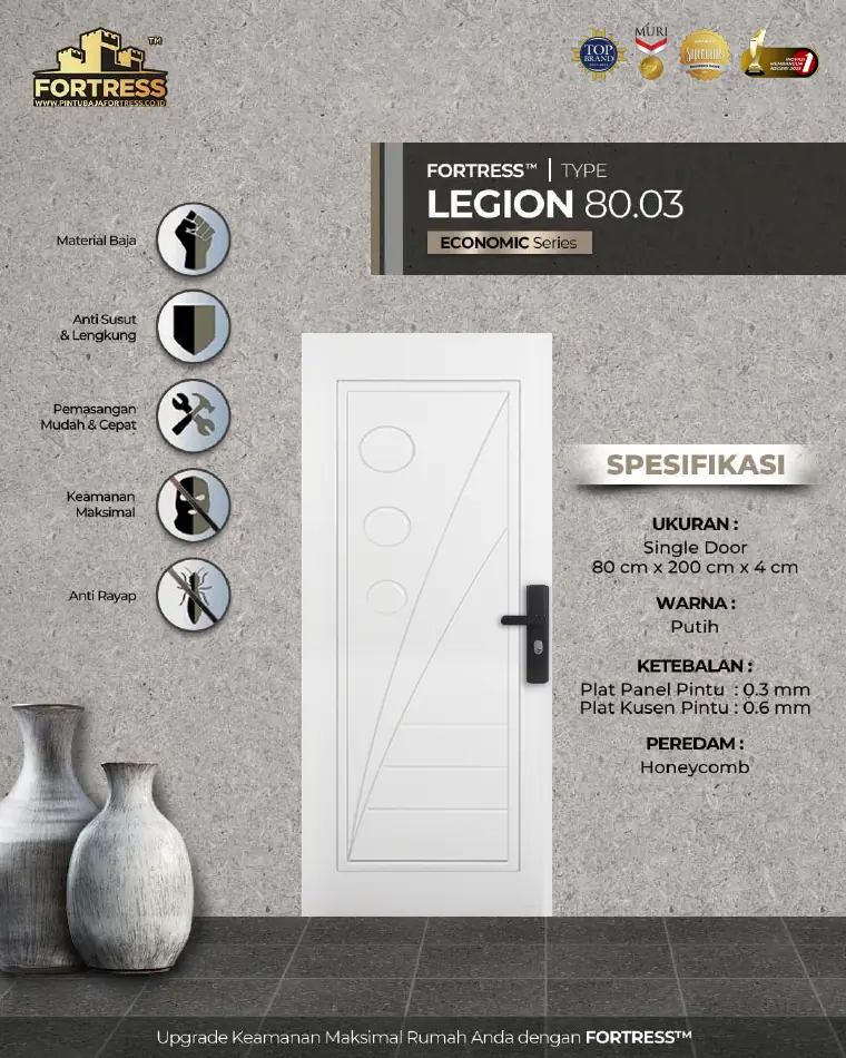 Economic Series - Single Door - LEGION 80.03 - Warna Putih