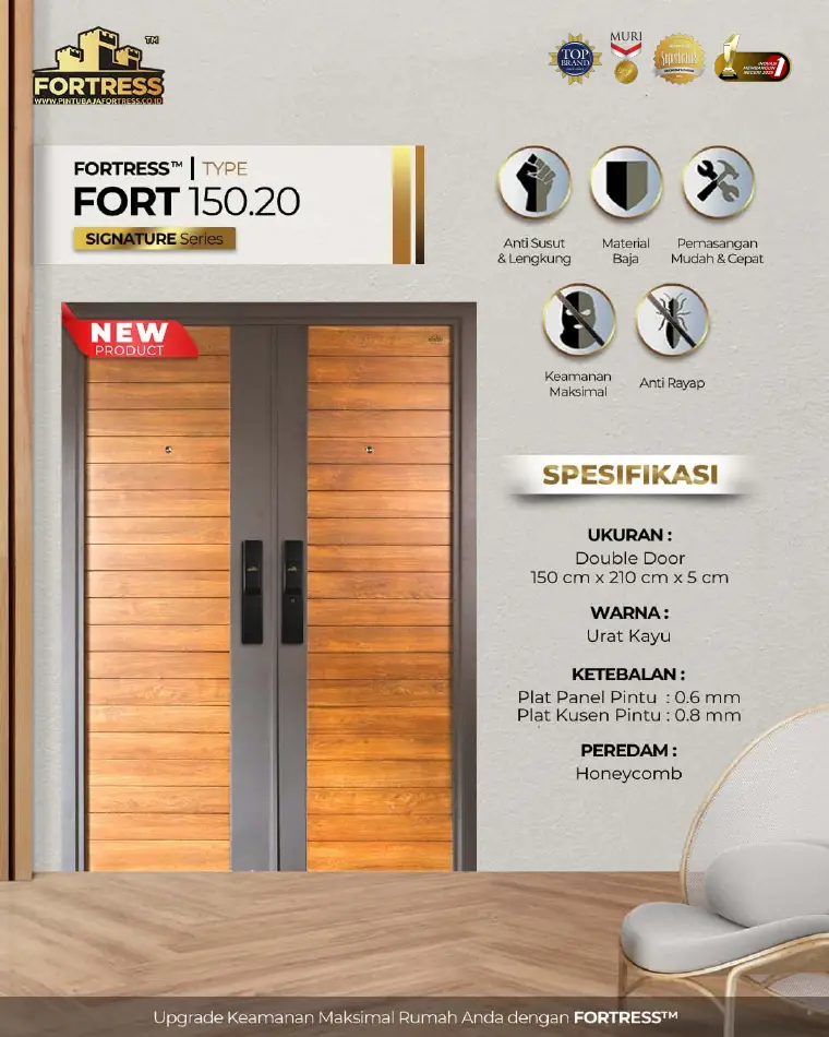 Signature Series - Double Door - FORT 150.20 - Warna Urat Kayu